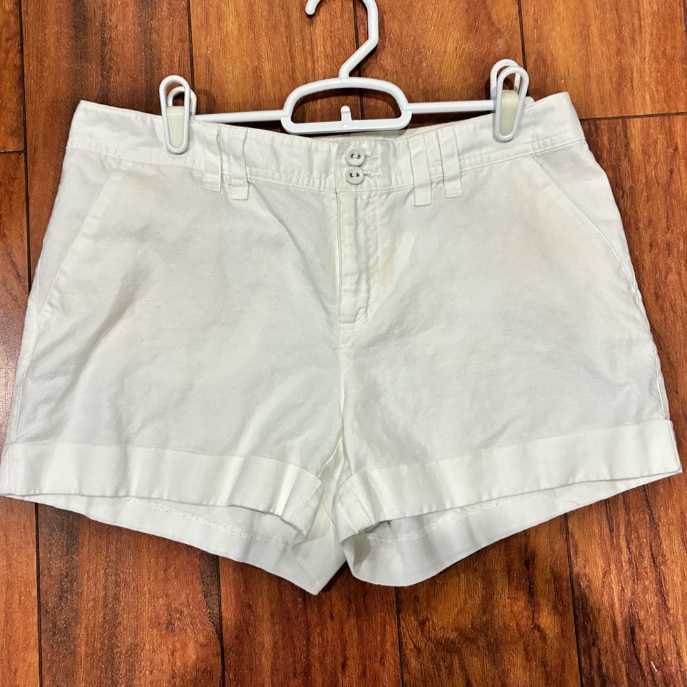 Banana Republic White Linen/Cotton Women's Shorts